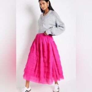 Fuchsia tulle ballet skirt